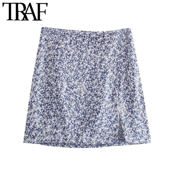 skirts traf women chic fashion floral print front slit mini skirt vintage high waist side zipper female mujer, Black
skirts traf women chic fashion floral print front slit mini skirt vintage high waist side zipper female mujer, Black