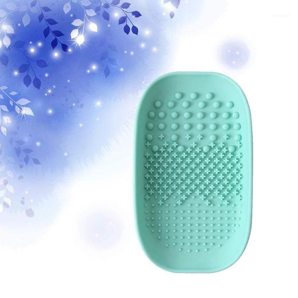 makeup brush cleaning plate washing dish handheld pad brushes scrub board for women light green1 
makeup brush cleaning plate washing dish handheld pad brushes scrub board for women light green1