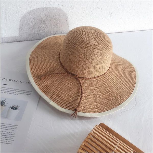 summer women sun hat ladies bow wide brim straw hats outdoor foldable beach panama bone chapeu feminino, Blue;gray
summer women sun hat ladies bow wide brim straw hats outdoor foldable beach panama bone chapeu feminino, Blue;gray