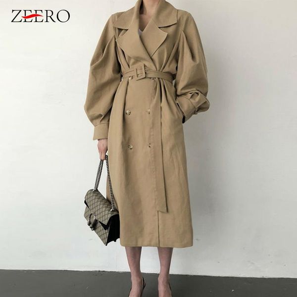 women's trench coats autumn 2021 women windbreaker coat lantern sleeve belt double breated oversize long lady streetwear korean outwear, Tan;black
women's trench coats autumn 2021 women windbreaker coat lantern sleeve belt double breated oversize long lady streetwear korean outwear, Tan;black