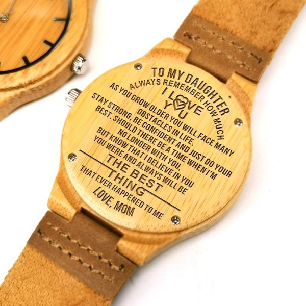 mom to my daughter- maple wood watch engraved wooden birthday graduation gift wristwatches, Slivery;brown
mom to my daughter- maple wood watch engraved wooden birthday graduation gift wristwatches, Slivery;brown