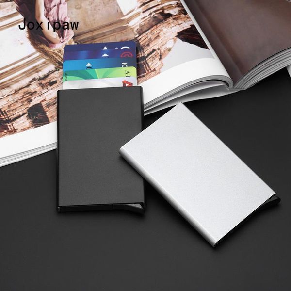 card holders holder men slim anti protect travel id cardholder women wallet metal case, Brown;gray
card holders holder men slim anti protect travel id cardholder women wallet metal case, Brown;gray
