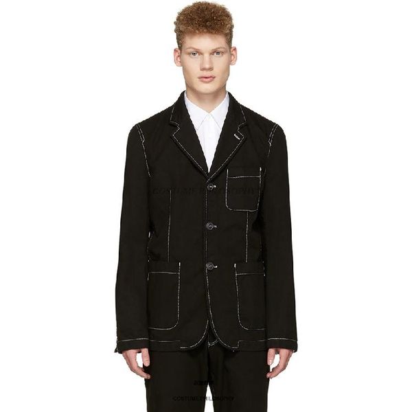 men's suits & blazers xs-5xl 2021 clothing fashion star gd hair stylist slim press white line casual suit plus size singer costumes, White;black
men's suits & blazers xs-5xl 2021 clothing fashion star gd hair stylist slim press white line casual suit plus size singer costumes, White;black