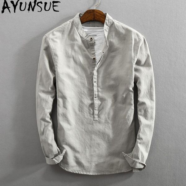 men's casual shirts ayunsue man's shirt spring summer long sleeve cotton and linen for men cothes vintage camisa masculina kj, White;black
men's casual shirts ayunsue man's shirt spring summer long sleeve cotton and linen for men cothes vintage camisa masculina kj, White;black