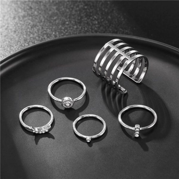 wedding rings silver color 5pcs/set women fashion simple crystal sun moon geometry ring set party charm jewelry gift accessories, Slivery;golden
wedding rings silver color 5pcs/set women fashion simple crystal sun moon geometry ring set party charm jewelry gift accessories, Slivery;golden