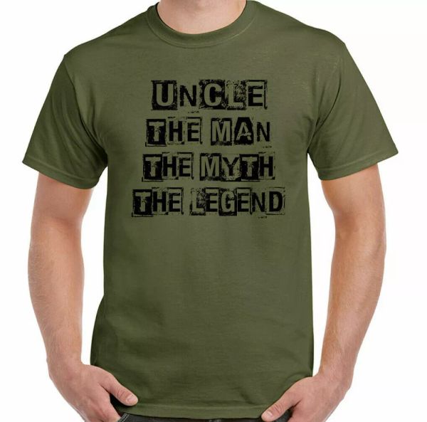 uncle t-shirt the man myth legend mens funny for a birthday fathers day, White;black
uncle t-shirt the man myth legend mens funny for a birthday fathers day, White;black