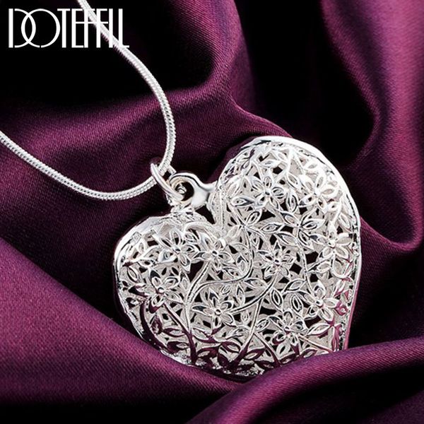 designer necklace 925 sterling silver 18 inch carved heart pendant snake chain for women fashion wedding party charm jewelry
designer necklace 925 sterling silver 18 inch carved heart pendant snake chain for women fashion wedding party charm jewelry