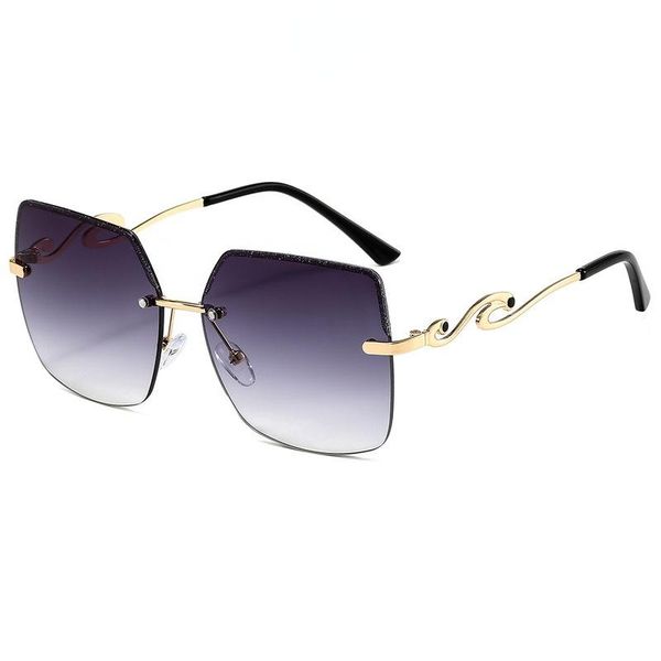 sunglasses fashion dazzling color women's rimless personality flashing powder square metal net red street glasses, White;black
sunglasses fashion dazzling color women's rimless personality flashing powder square metal net red street glasses, White;black
