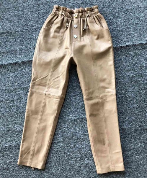 women's pants & capris europe 2021 female spring pencil genuine fine leather 9th b473, Black;white
women's pants & capris europe 2021 female spring pencil genuine fine leather 9th b473, Black;white
