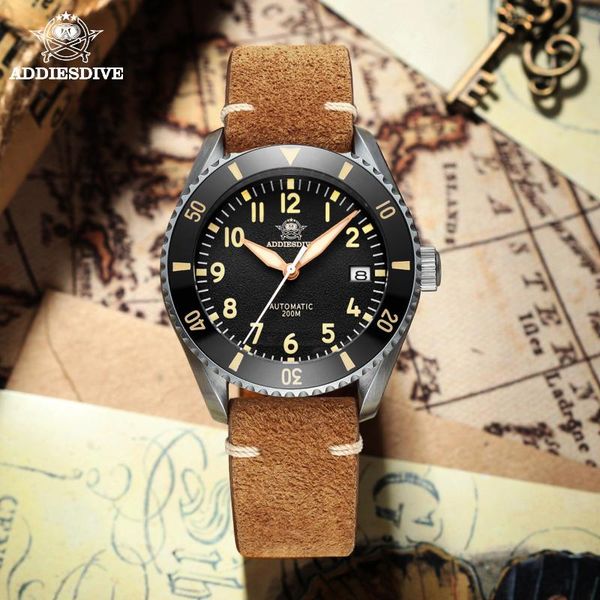 wristwatches addiesdive men mechanical nh35 automatic diver watch 200m sapphire crystal mens luxury business 316l steel, Slivery;brown
wristwatches addiesdive men mechanical nh35 automatic diver watch 200m sapphire crystal mens luxury business 316l steel, Slivery;brown