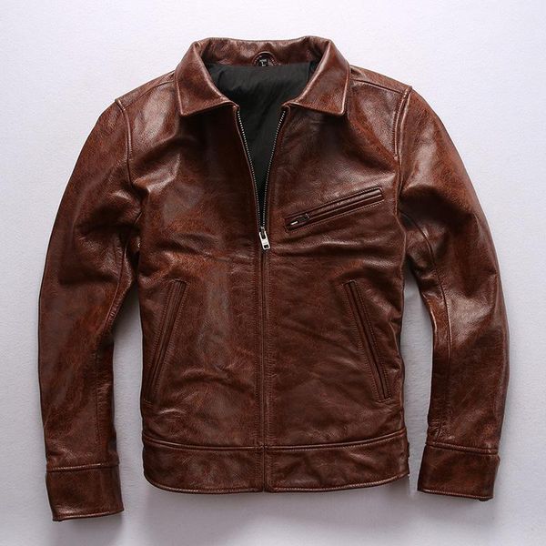 brown 2021 oil wax cowskin motorcycle leather men fashion thick cowhide bomber jacket russia men's & faux, Black
brown 2021 oil wax cowskin motorcycle leather men fashion thick cowhide bomber jacket russia men's & faux, Black