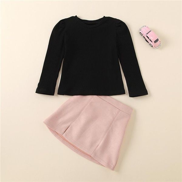 clothing sets fashion 2 piece set for toddler kid girls long sleeve solid color knitted + pink suede skirt autumn clothes 1-8t, White
clothing sets fashion 2 piece set for toddler kid girls long sleeve solid color knitted + pink suede skirt autumn clothes 1-8t, White