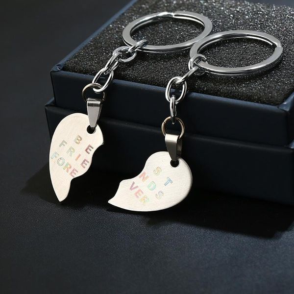 keychains 2 pieces of fashionable and simple stainless steel letter key chain friends permanent friendship gift, Silver
keychains 2 pieces of fashionable and simple stainless steel letter key chain friends permanent friendship gift, Silver