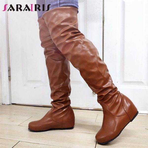 boots sarairis big size 34-43 female over the knee height increasing high heels thigh women brand fashion shoes woman, Black
boots sarairis big size 34-43 female over the knee height increasing high heels thigh women brand fashion shoes woman, Black
