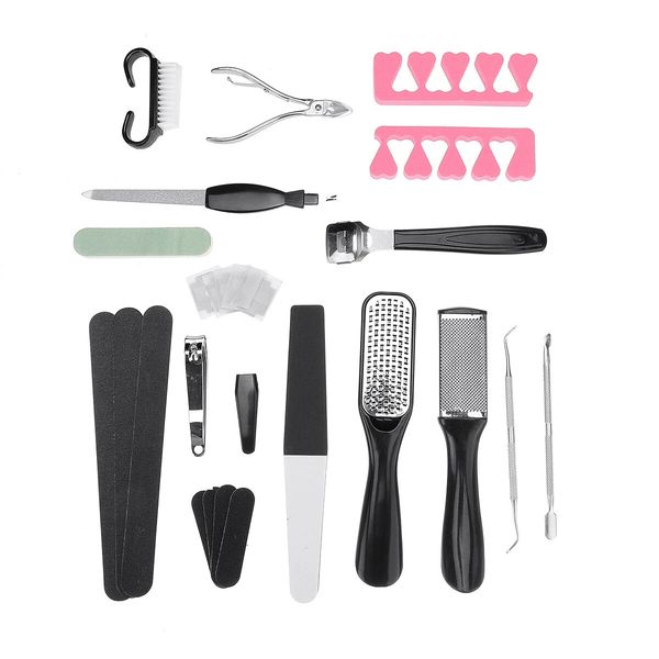 23pcs portable pedicure kit rasp foot file callus remover scraper nail care tool
23pcs portable pedicure kit rasp foot file callus remover scraper nail care tool