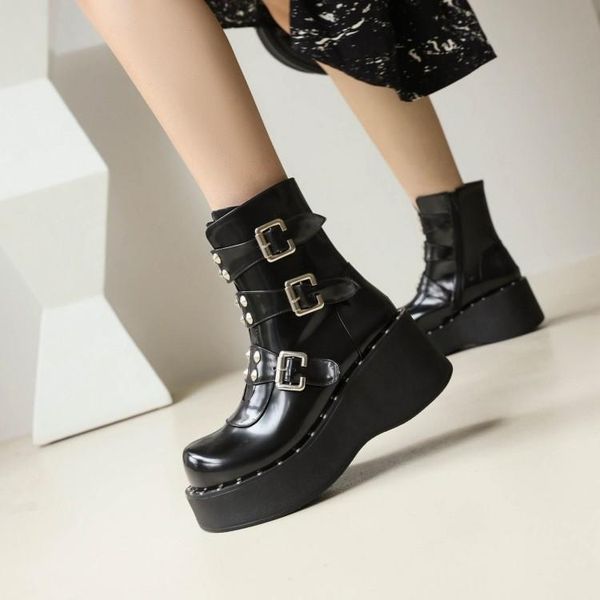 boots winter 2021 punk harajuku style short tube shoes thick soled muffin female student motorcycle tide, Black
boots winter 2021 punk harajuku style short tube shoes thick soled muffin female student motorcycle tide, Black