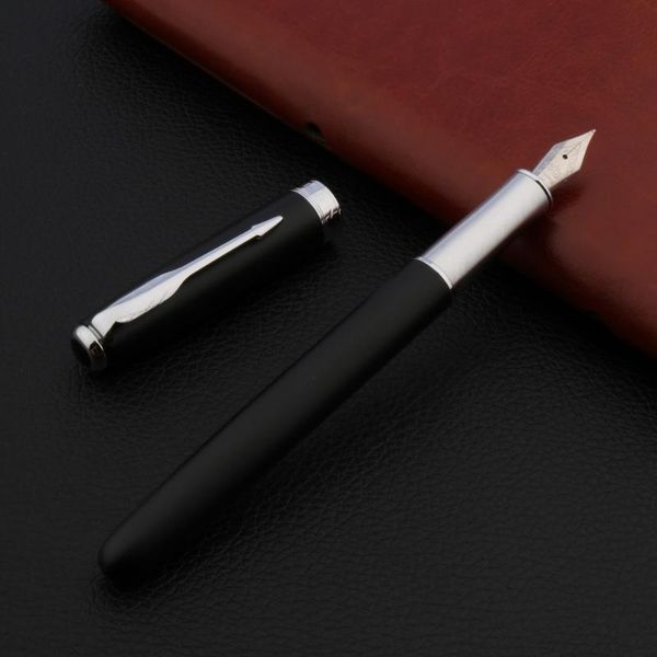 metal fountain pen matte black silver clip ink pens for stationery office school supplies writing
metal fountain pen matte black silver clip ink pens for stationery office school supplies writing