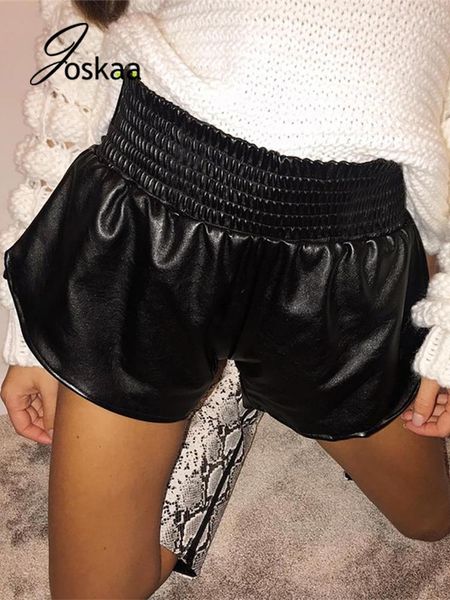 women's shorts joskaa pu leather elastic high waist wide leg women biker femme clothing autumn 2021 casual fashion streetwear, White;black
women's shorts joskaa pu leather elastic high waist wide leg women biker femme clothing autumn 2021 casual fashion streetwear, White;black