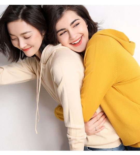 women's sweaters spring 2021 knitted hoodie trendy large loose versatile pullover fashion casual solid color, White;black
women's sweaters spring 2021 knitted hoodie trendy large loose versatile pullover fashion casual solid color, White;black