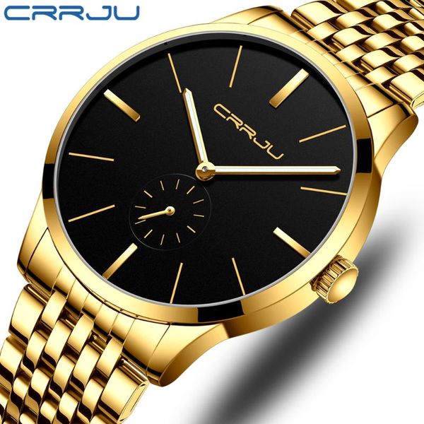 wristwatches crrju men watch classic business stainless steel wristwatch fashion waterproof clock relogio masculino, Slivery;brown
wristwatches crrju men watch classic business stainless steel wristwatch fashion waterproof clock relogio masculino, Slivery;brown