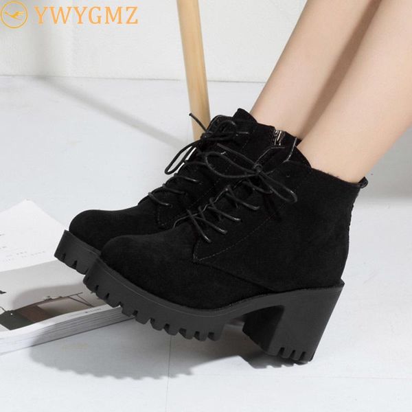 boots matte high heels lace up ankle for women shoes black platform boot botines mujer 2021winter
boots matte high heels lace up ankle for women shoes black platform boot botines mujer 2021winter