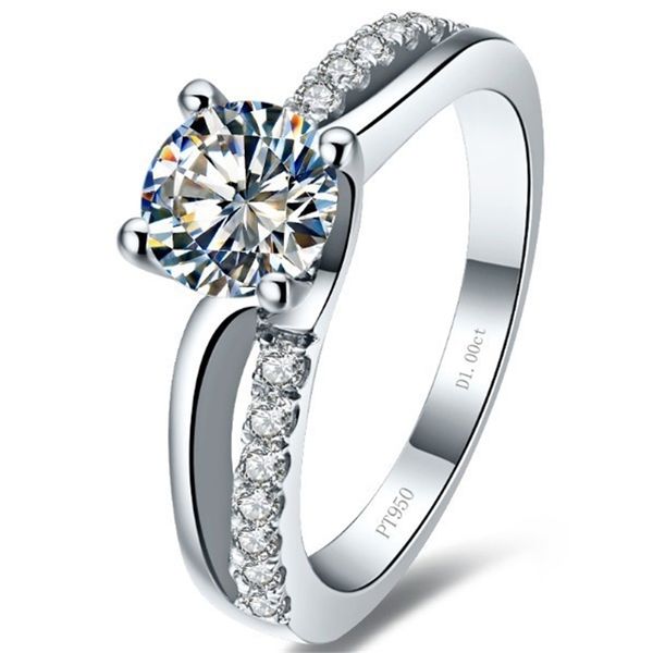 solid platinum pt950 1ct diamond engagement wedding ring statement birthday jewelry gift for girl friend never fade, Slivery;golden
solid platinum pt950 1ct diamond engagement wedding ring statement birthday jewelry gift for girl friend never fade, Slivery;golden
