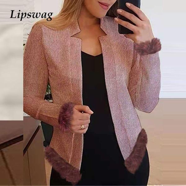 women's jackets casual hairy long sleeve v-neck coats women 2021 autumn winter fashion loose outerwear for female elegant solid cardiga, Black;brown
women's jackets casual hairy long sleeve v-neck coats women 2021 autumn winter fashion loose outerwear for female elegant solid cardiga, Black;brown