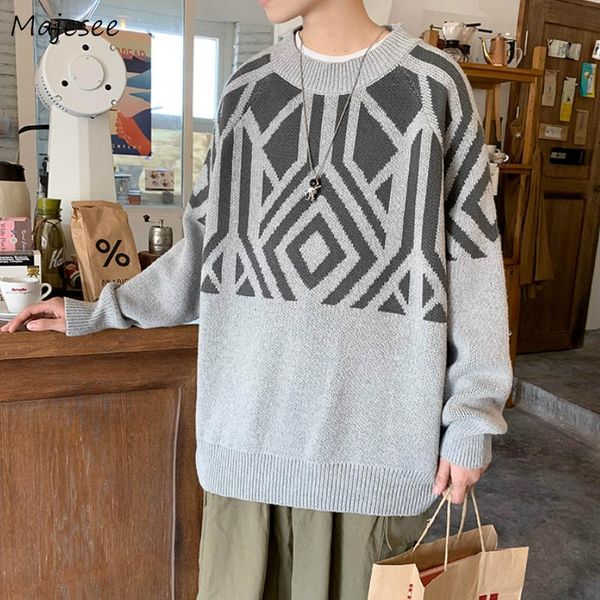 men's sweaters men pullovers long sleeve o-neck argyle print casual autumn winter outwear vintage loose knitted sweater korean style ch, White;black
men's sweaters men pullovers long sleeve o-neck argyle print casual autumn winter outwear vintage loose knitted sweater korean style ch, White;black