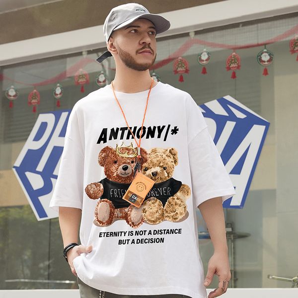 cute bear men's hip-hop t- shirt high-quality comfortable breathable fashionable street daily travel home party, White;black
cute bear men's hip-hop t- shirt high-quality comfortable breathable fashionable street daily travel home party, White;black