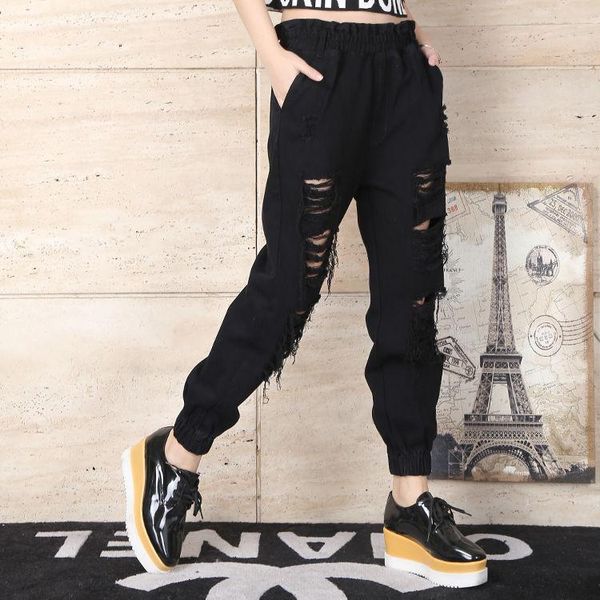 women's jeans woman pants white hole spring cropped loose waist trimming bar ankle banded pantalones vaqueros mujer, Blue
women's jeans woman pants white hole spring cropped loose waist trimming bar ankle banded pantalones vaqueros mujer, Blue