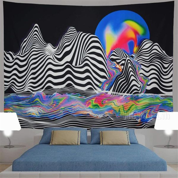 tapestries trippy mountain sun black hippie tapestry colorful river abstract wall hanging for bedroom
tapestries trippy mountain sun black hippie tapestry colorful river abstract wall hanging for bedroom