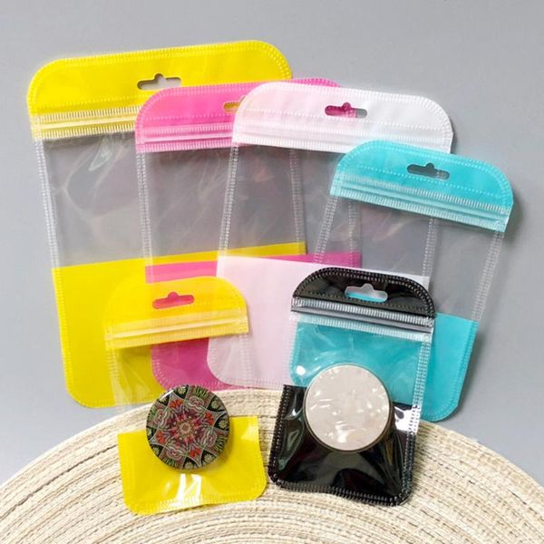 100pcs translucent plastic packaging bag with hang hole self seal electronic accessories pouches daily supplies storage bags
100pcs translucent plastic packaging bag with hang hole self seal electronic accessories pouches daily supplies storage bags
