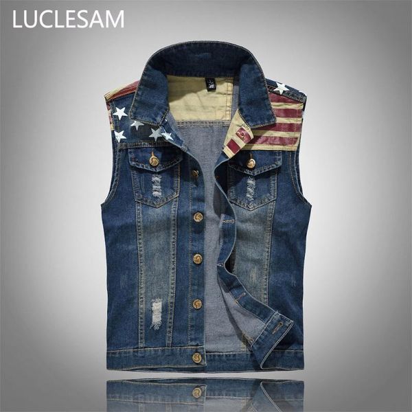 men's vests ripped denim mens vest american flag print waistcoat for men casual sleeveless cardigan jeans jacket slim fit pocket male, Black;white
men's vests ripped denim mens vest american flag print waistcoat for men casual sleeveless cardigan jeans jacket slim fit pocket male, Black;white