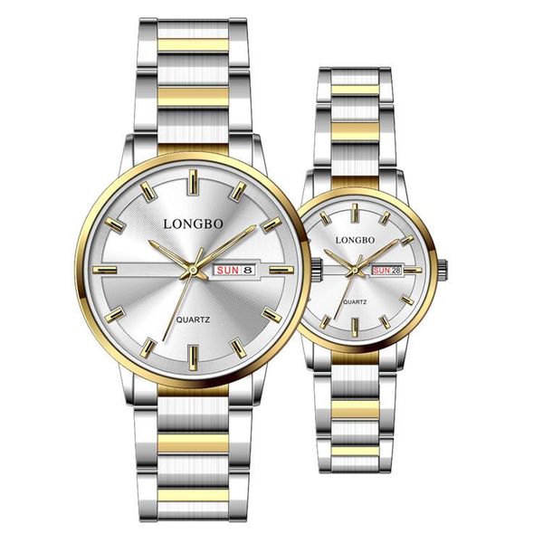 wristwatches long bo/longbo the 80555 calendar strip lovers watch waterproof male ladies fashion students, Slivery;brown 
wristwatches long bo/longbo the 80555 calendar strip lovers watch waterproof male ladies fashion students, Slivery;brown