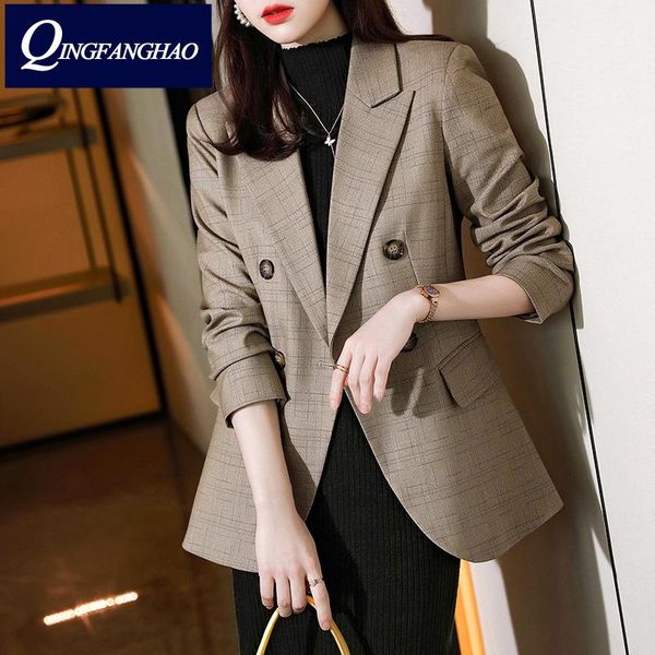 women's suits & blazers blue plaid suit jacket female spring and autumn 2021 ol temperament commuter slim long-sleeved white-collar yje, White;black
women's suits & blazers blue plaid suit jacket female spring and autumn 2021 ol temperament commuter slim long-sleeved white-collar yje, White;black