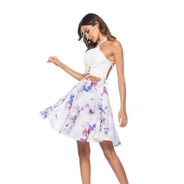 dresses low cut casual versatile women's with bra bandage and open back printed dress, Black;gray
dresses low cut casual versatile women's with bra bandage and open back printed dress, Black;gray