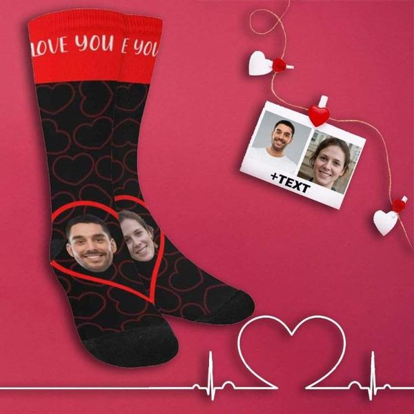 men's socks m yescustom custom face text love huge heart sublimated crew novelty unique design po print lovers gifts, Black
men's socks m yescustom custom face text love huge heart sublimated crew novelty unique design po print lovers gifts, Black