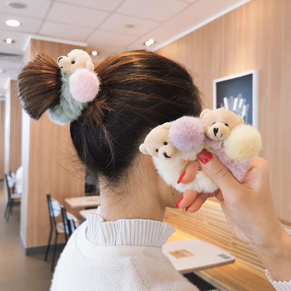 hair accessories cute bear plush rope sweet net red sen tie rubber band simple ring head leather case female, Slivery;white
hair accessories cute bear plush rope sweet net red sen tie rubber band simple ring head leather case female, Slivery;white