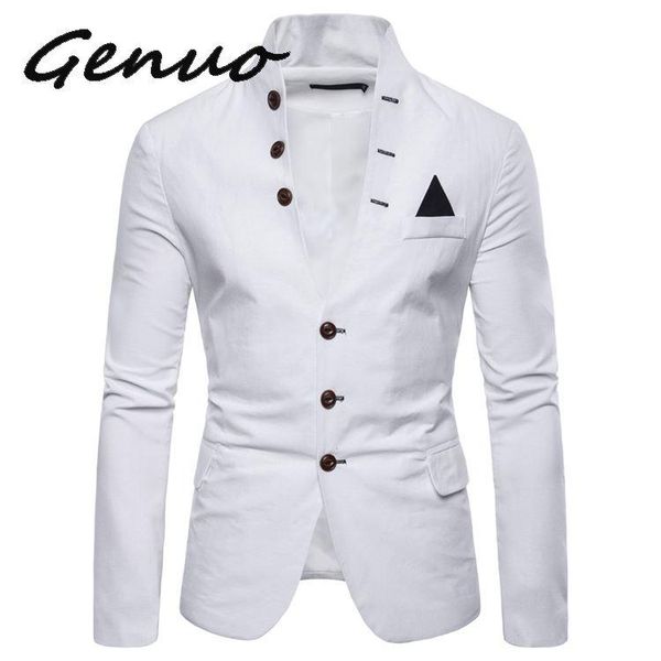 men's suits & blazers genuo arrival luxury men blazer fashion brand cotton blends slim fit suit terno masculino, White;black
men's suits & blazers genuo arrival luxury men blazer fashion brand cotton blends slim fit suit terno masculino, White;black