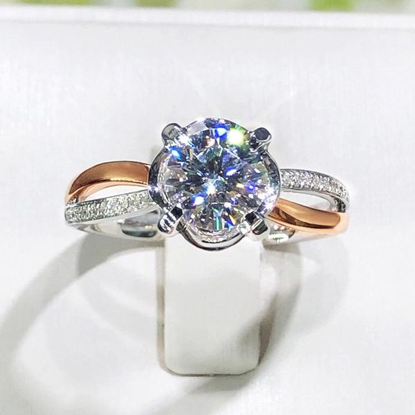 wedding rings luxury two color inlay dazzling moissanite overlapping design fashion jewelry for women engagement statement gift, Slivery;golden
wedding rings luxury two color inlay dazzling moissanite overlapping design fashion jewelry for women engagement statement gift, Slivery;golden