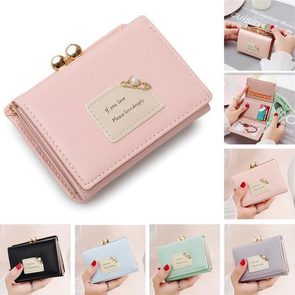 women small wallets trifold female short money wallet coin pocket card holder cute design ladies purse brand, Red;black
women small wallets trifold female short money wallet coin pocket card holder cute design ladies purse brand, Red;black