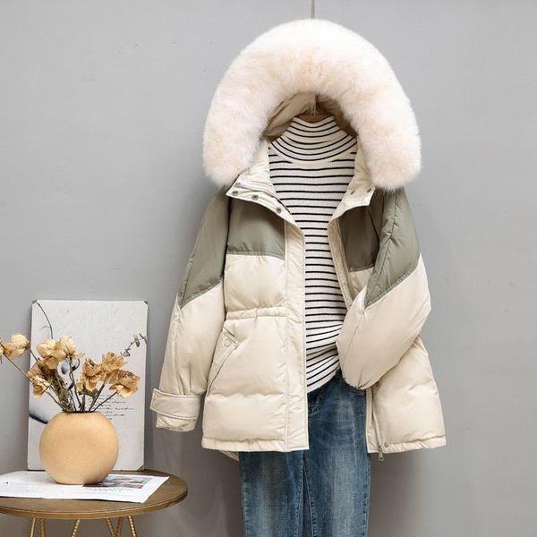 women's down & parkas women winter fur collar hooded jackets fashion contrast color thick warm coats outerwear 2021 female cold-proof c, Black
women's down & parkas women winter fur collar hooded jackets fashion contrast color thick warm coats outerwear 2021 female cold-proof c, Black