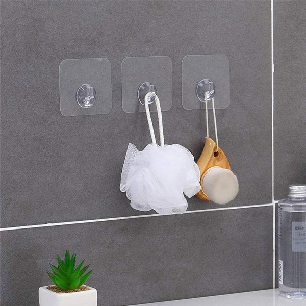 hangers & racks 1pc transparent self-adhesive door wall hook storage hanging kitchen bathroom accessory waterproof convenient tool
hangers & racks 1pc transparent self-adhesive door wall hook storage hanging kitchen bathroom accessory waterproof convenient tool