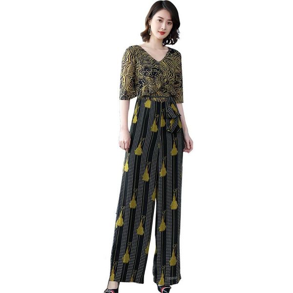 women's jumpsuits & rompers clothes summer 2021 high-waist connected broad-legged pants fashionable temperament long chiffon jumpsuit w, Black;white
women's jumpsuits & rompers clothes summer 2021 high-waist connected broad-legged pants fashionable temperament long chiffon jumpsuit w, Black;white