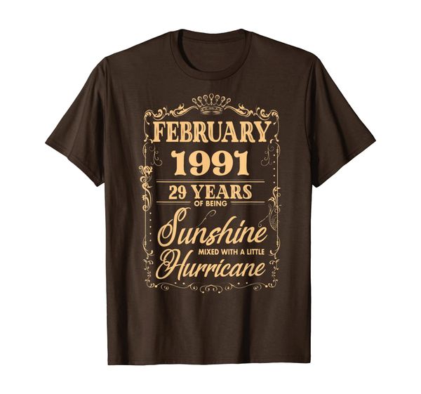 graphic 29th birthday gift 29 years old funny february 1991 t-shirt, White;black
graphic 29th birthday gift 29 years old funny february 1991 t-shirt, White;black