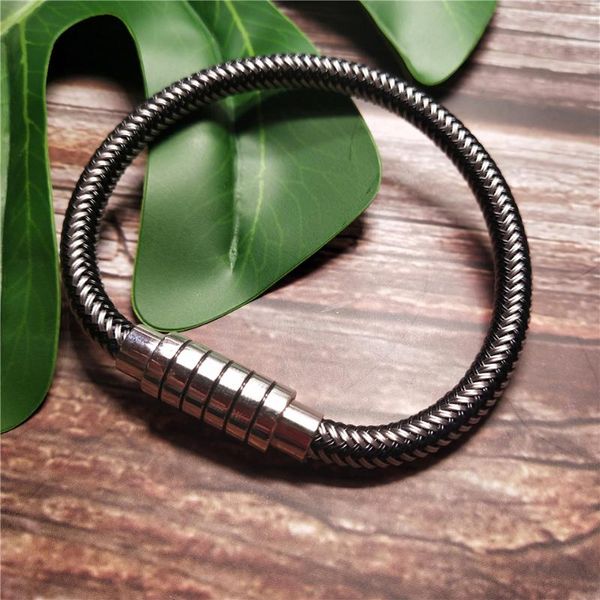 fashion men bracelet double color braided steel wire stainless simple style wristband jewelry gifts link, chain, Black
fashion men bracelet double color braided steel wire stainless simple style wristband jewelry gifts link, chain, Black