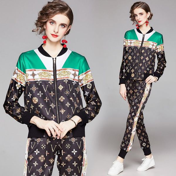 women's two piece pants 2 womens sets tracksuit vintage floral letter print long sleeve jacket pant suits outfits casual england style, White
women's two piece pants 2 womens sets tracksuit vintage floral letter print long sleeve jacket pant suits outfits casual england style, White