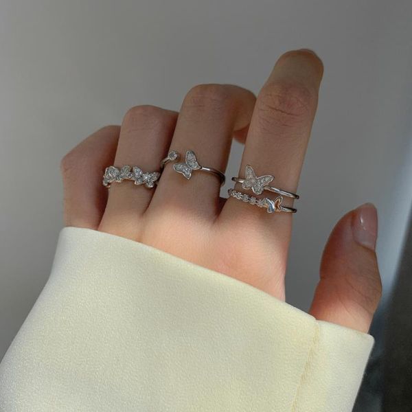 cluster rings s925 sterling silver for women butterfly adjustable index finger ring fashion exquisite geometric jewelry wholesale, Golden;silver
cluster rings s925 sterling silver for women butterfly adjustable index finger ring fashion exquisite geometric jewelry wholesale, Golden;silver