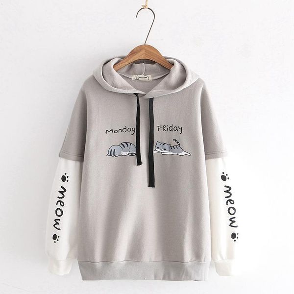 women's hoodies & sweatshirts japanese harajuku women kawaii fleece autumn winter thick sweatshirt pullovers cute cat letters printed g, Black
women's hoodies & sweatshirts japanese harajuku women kawaii fleece autumn winter thick sweatshirt pullovers cute cat letters printed g, Black
