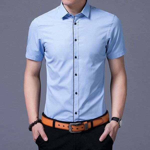 summer thin formal shirts for men lapel short sleeve camisa masculina business casual slim fit comfortable pure color male shirt men's, White;black
summer thin formal shirts for men lapel short sleeve camisa masculina business casual slim fit comfortable pure color male shirt men's, White;black